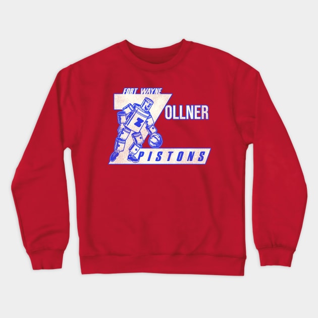 Defunct Fort Wayne Zollner Pistons Basketball Team Crewneck Sweatshirt by Defunctland